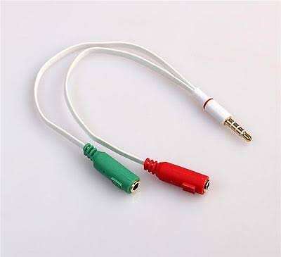 3.5mm Audio Jack to Headphone Microphone Splitter