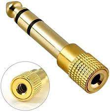 3.5mm Stereo F to 6.35mm Stereo M Adaptor (Gold) 5 pack