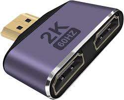 HDMI 1 in 2 Out Splitter Adapter - 2K@60hz