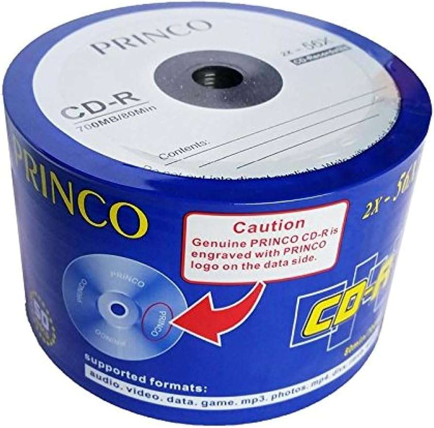 50 Pk Princo CD-R80 700MB 56X