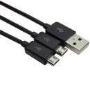 USB Male To 2 Micro USB Splitter Charge Cable