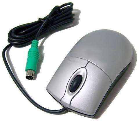 PS2 Silver Scroll Mouse