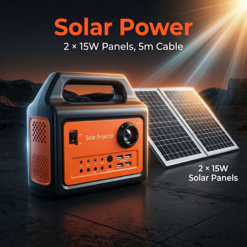 Solar Multi-Function Projector Power Station Solar Panels Included