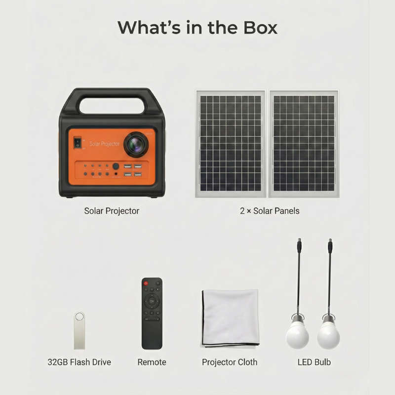 Solar Multi-Function Projector Power Station Solar Panels Included