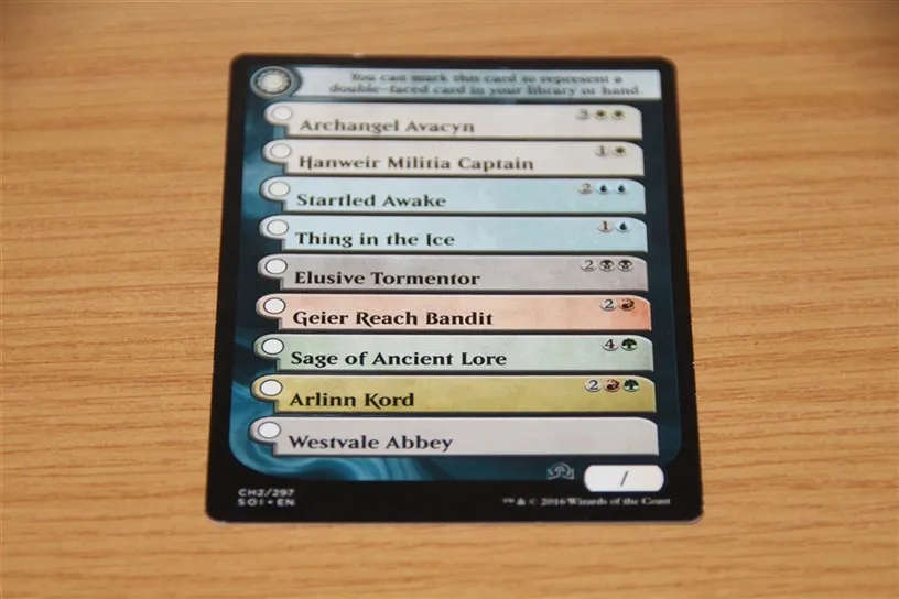 Magic The Gathering TCG. Shadows over Innistrad Checklist 2