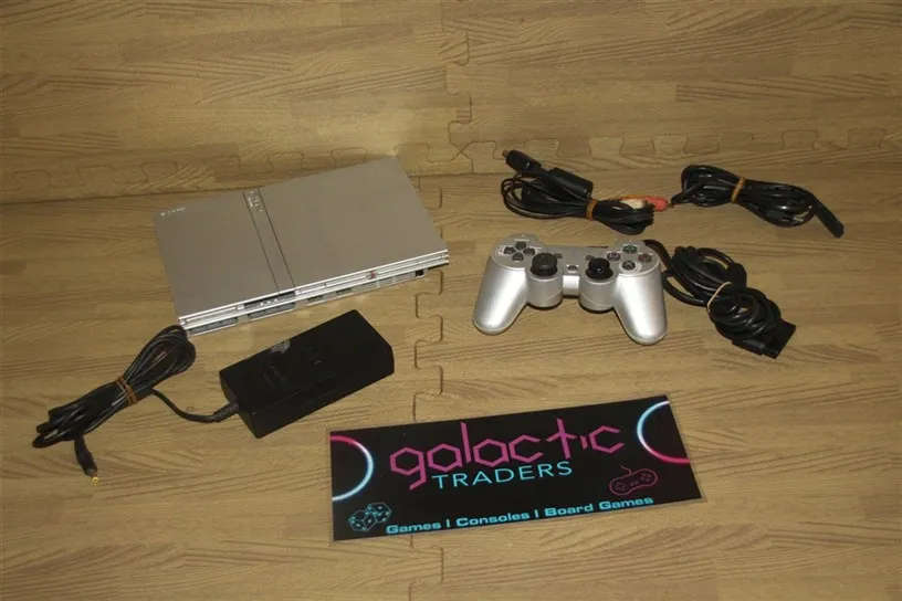 PS2 Slim Silver console, including original controller