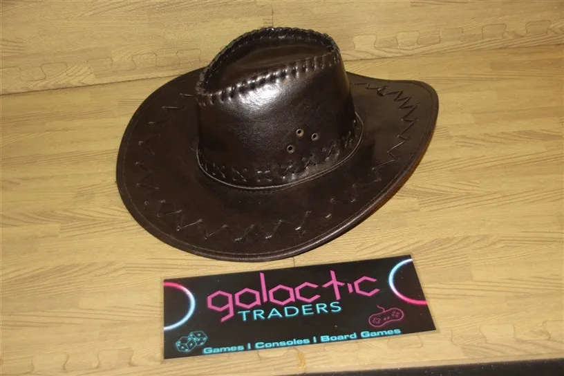 Dark Brown Faux PU Leather Cowboy Sheriff Hat