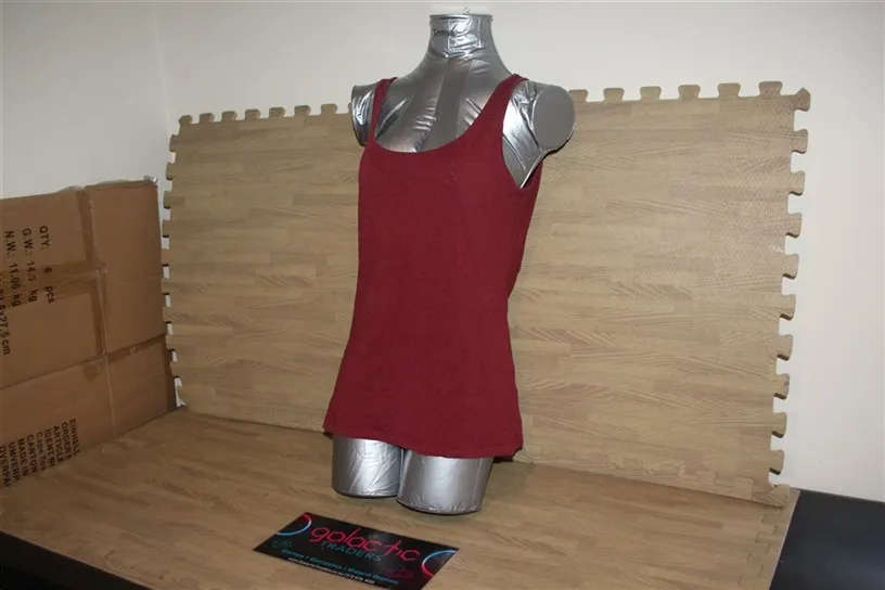 Cotton dark red tank top, Size Medium