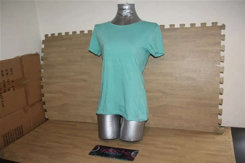Cotton turquoise tee, Size Small
