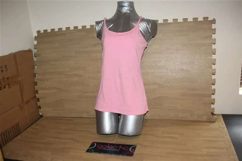 Pink cotton vest, Says size 12-36, seems XL