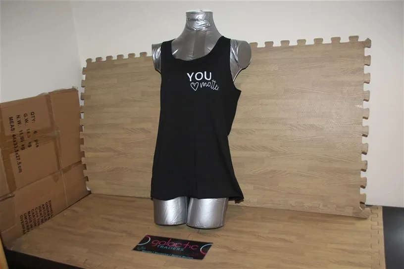 Cotton Black tank top, Size Small