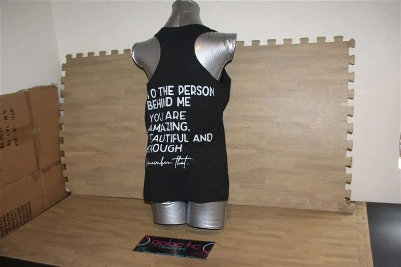 Cotton Black tank top, Size Small