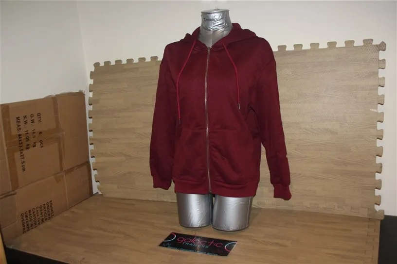 Polyester Gratitude red hoodie, size XS