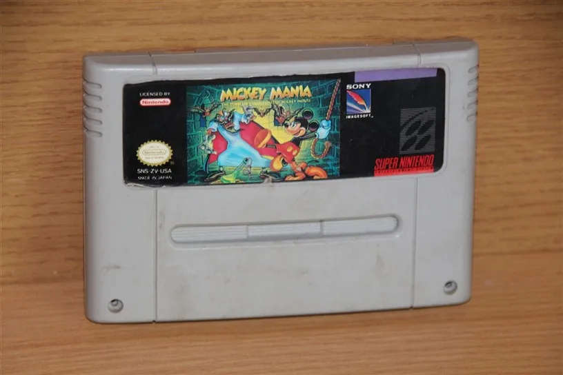 Retro Super Nintendo SNES Mickey Mania Game Cartridge