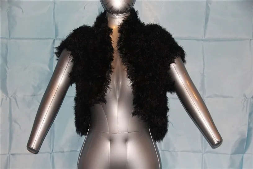 Faux Fur Cotton Polyester Bolero Shawl