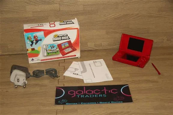 Red DS Lite New Super Mario Bros Limited Edition Handheld Console