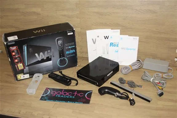 Nintendo Wii Black console, complete in original box