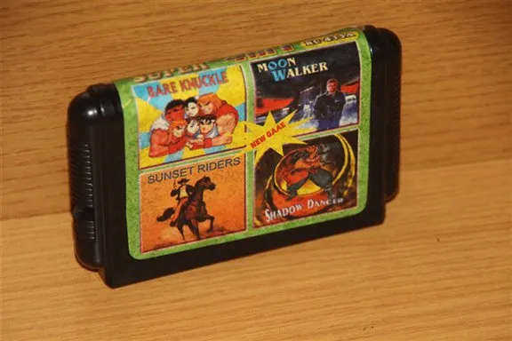 Sega Mega Drive 4 In 1 Game Cartridge, Untested