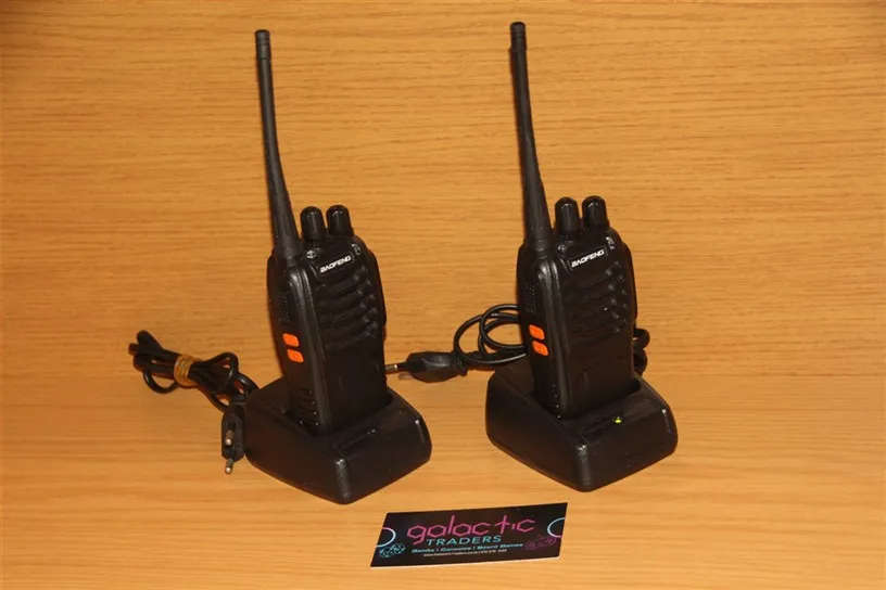 Set of x2 Baofeng Rechargeable Walkie Talkies