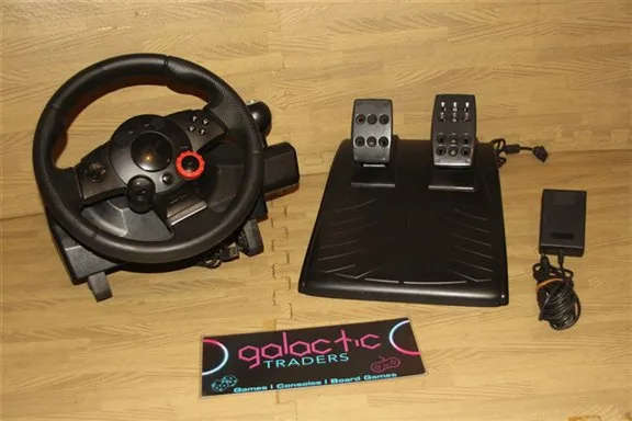 PC, PS2, PS3 Logitech Driving Force GT racing wheel and pedal set, FAULTY