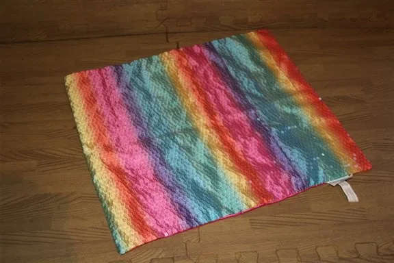 Build-A-Bear Workshop Rainbow Sequin Pillow Case Cover 43.5cm x38.5 cm