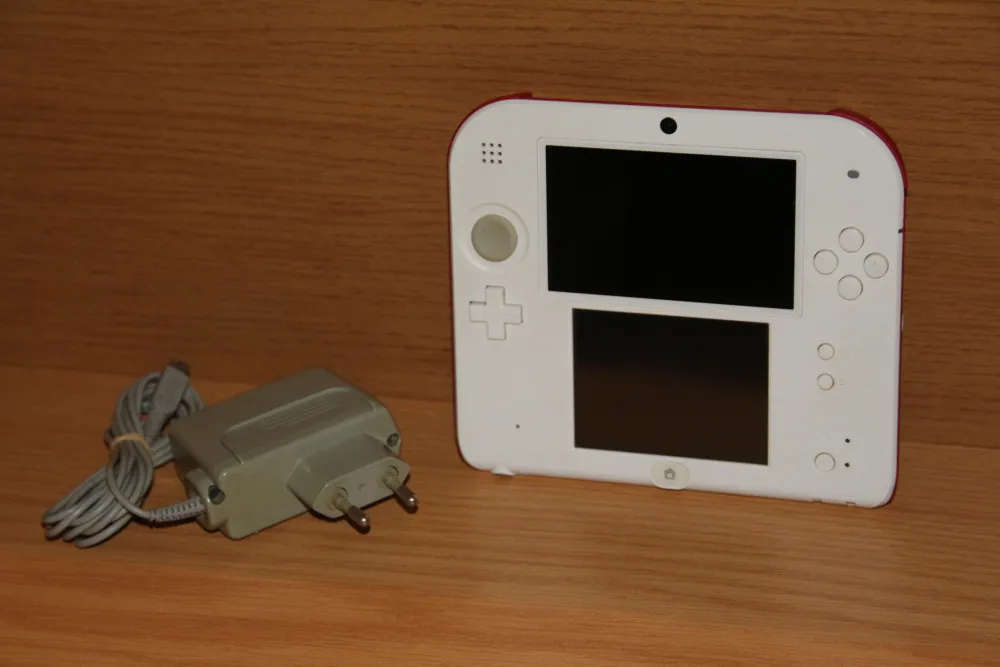 Nintendo 2DS red and white handheld console