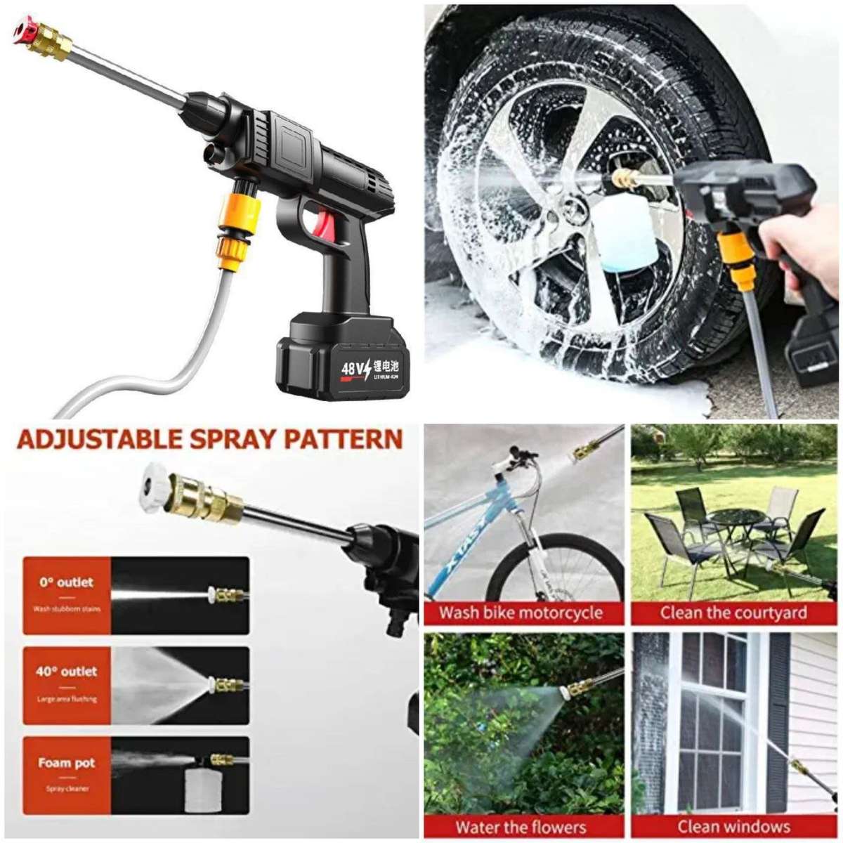 High quality Wireless Portable High Pressure Handheld Car Washer