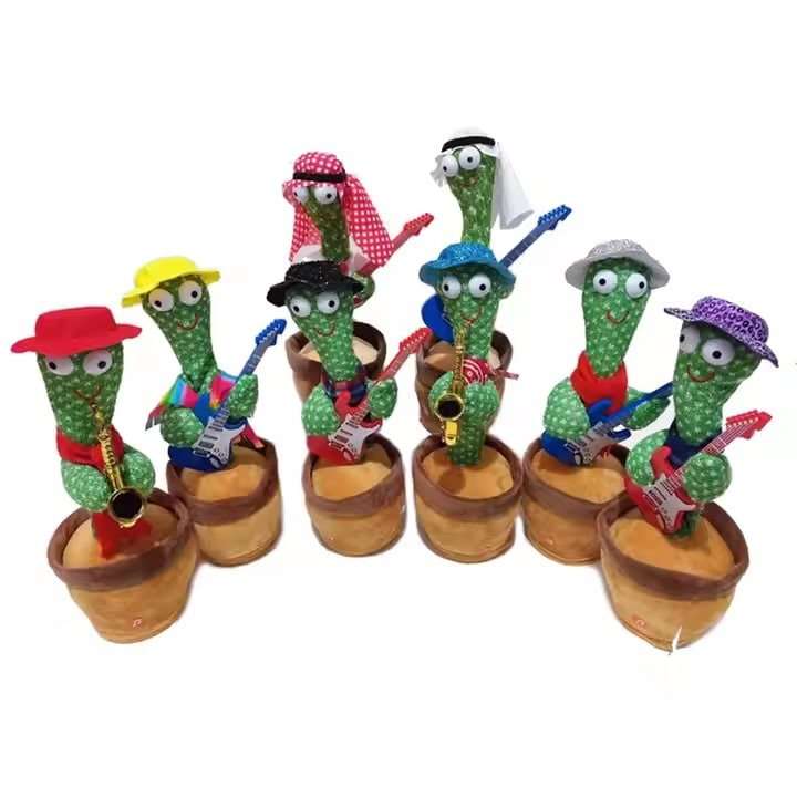 Rechargeable Dancing, Singing and Talking Sound Mimicking Cactus Plus Toy
