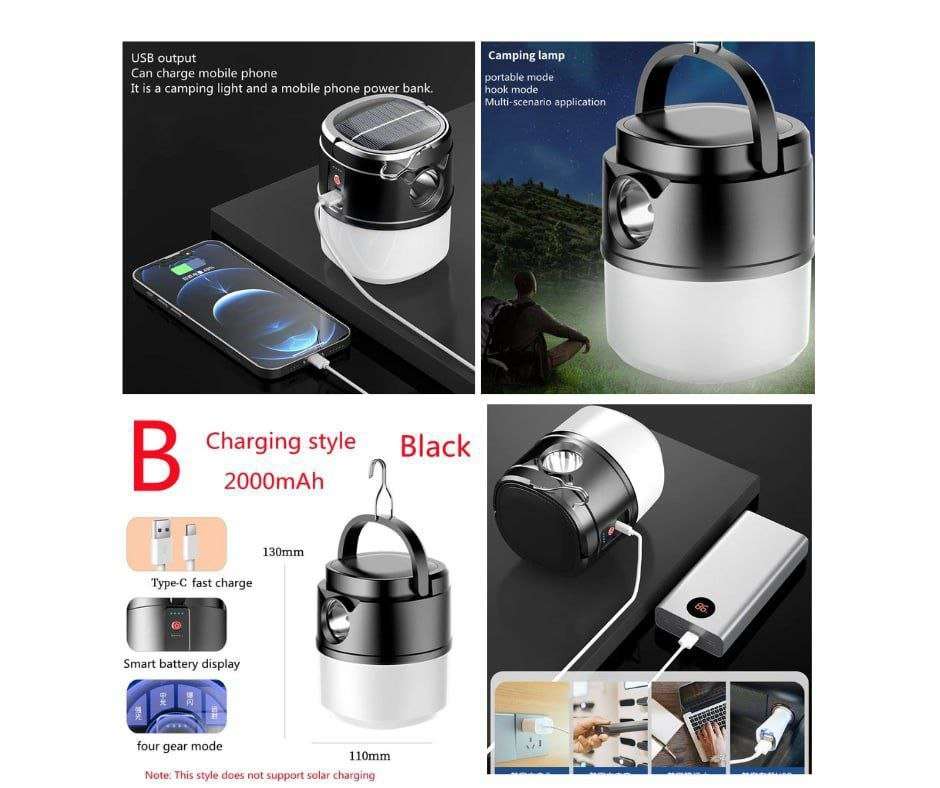 Multi-functional Emergency Camping Light and phone Charger