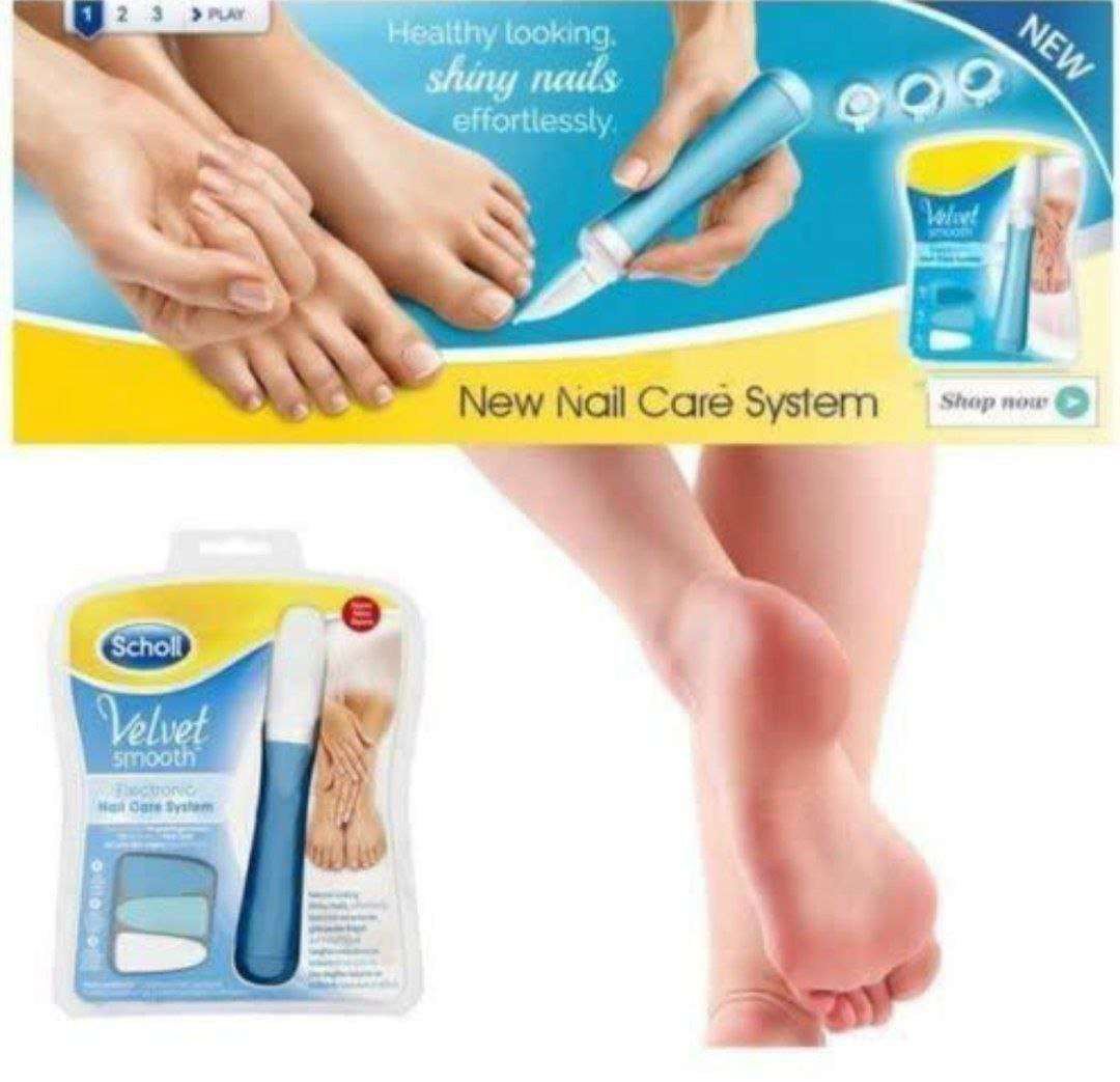 Scholl Velvet Smooth Electronic Nail Care System.