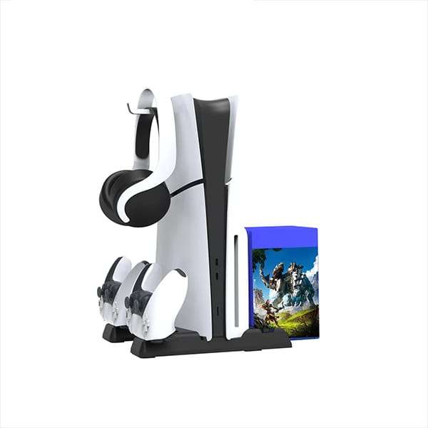 PS5 Slim Cooling &amp; Charging Stand With Disc Storage