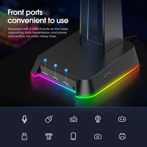 ONIKUMA ST-2 USB Hub Headset Stand