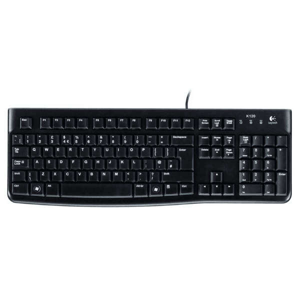 Logitech K120  FullSize Wired Keyboard (Black)