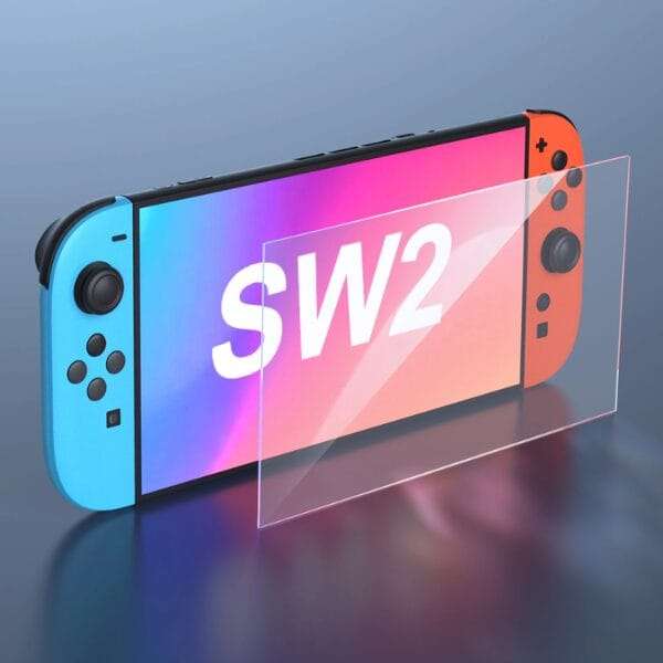 TOPWOLF Tempered Glass Screen Protector for Switch 2 (NS2)
