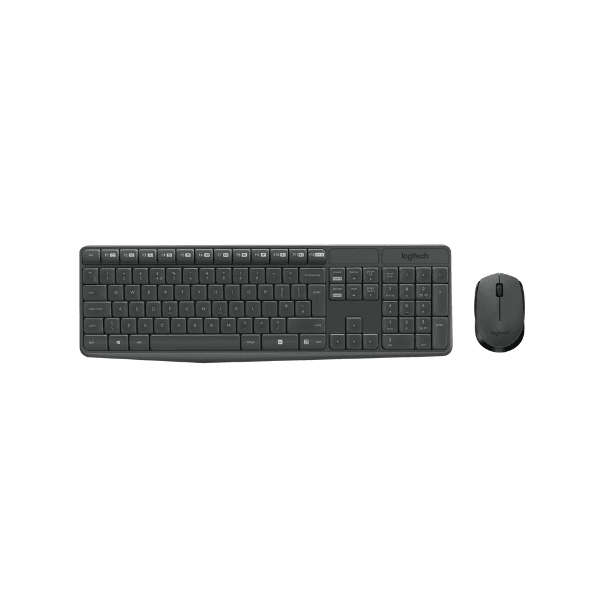 Logitech MK235 Wireless Keyboard and Mouse Combo  Grey