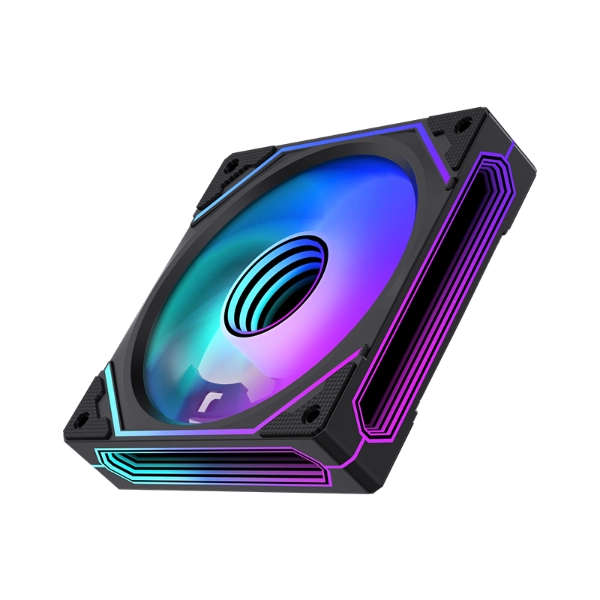 LovingCool 6RS-1200 Mirror ARGB 120mm Case Fan  Black