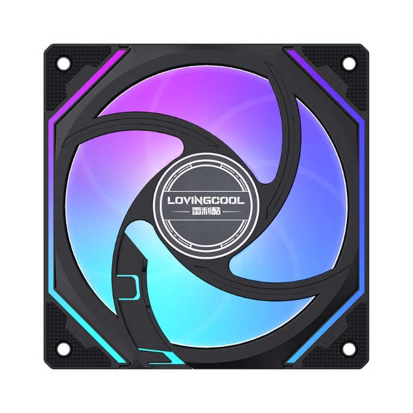 LovingCool 6RS-1200 Mirror ARGB 120mm Case Fan  Black