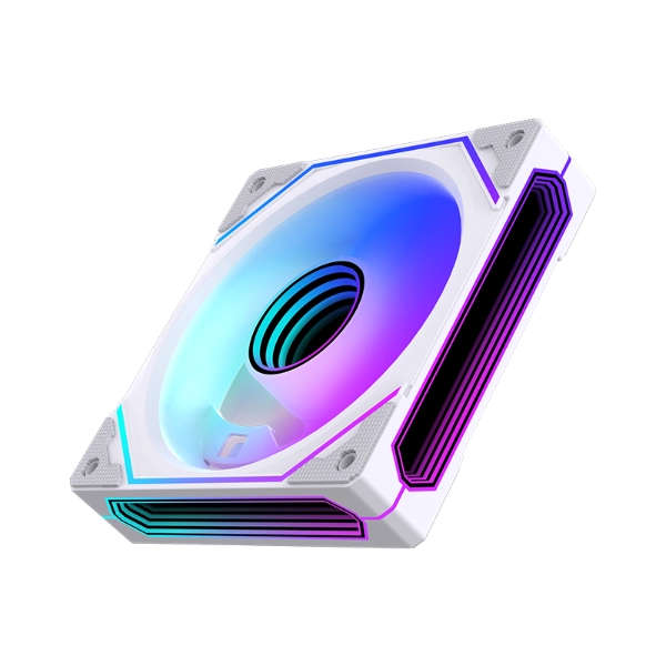 LovingCool 6RS-1200 Mirror ARGB 120mm Case Fan  White