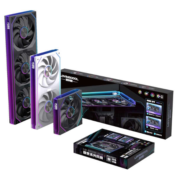 LovingCool LGPro-240-S ARGB 240mm Case Fan  Black (With Display)