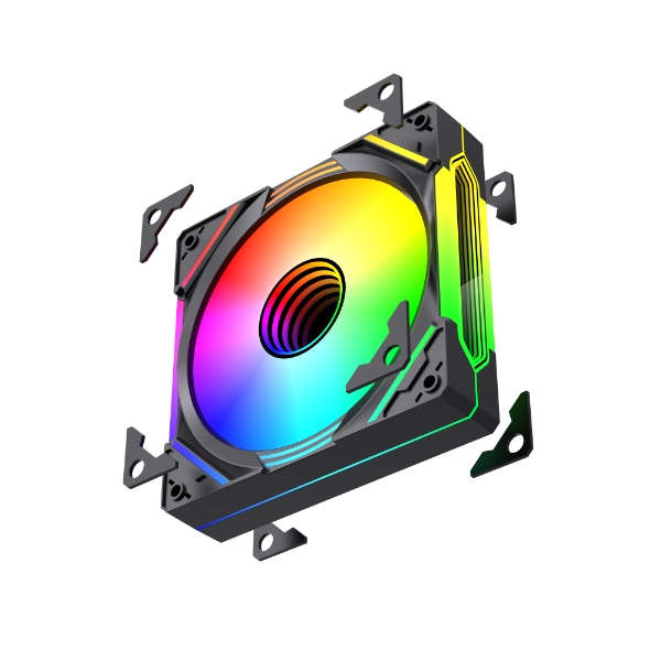 LovingCool YD Pro-120 Halo ARGB 120mm Case Fan  Black