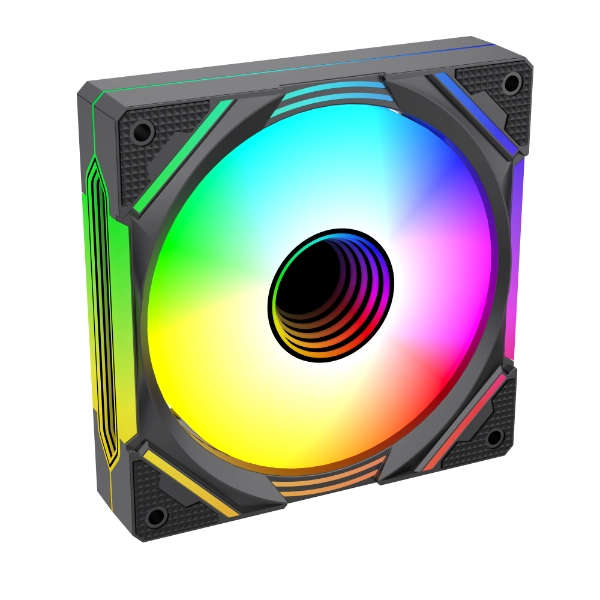 LovingCool YD Pro-120 Halo ARGB 120mm Case Fan  Black