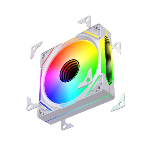 LovingCool YD Pro-120 Halo ARGB 120mm Case Fan  White