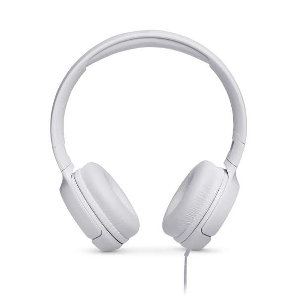 JBL Tune 500 Wired On Ear Headphones With Mic - White