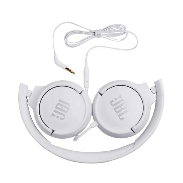 JBL Tune 500 Wired On Ear Headphones With Mic - White