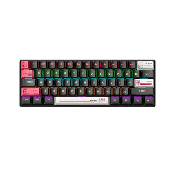 Onikuma MT605 Tri-Mode RGB 61 Keys Mechanical Keyboard