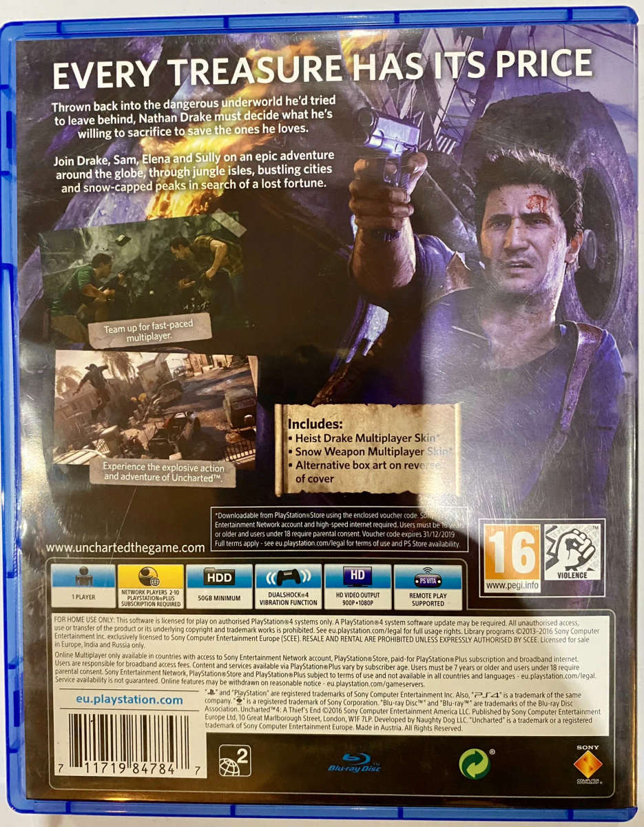 Uncharted 4 A Thiefs End - PS4