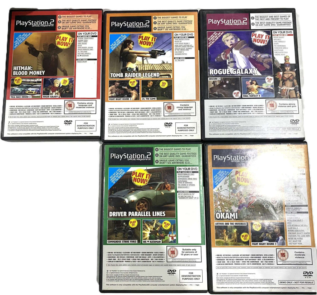 Rare Demo Lot x5 - PS2