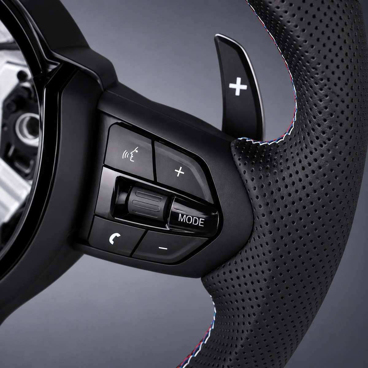 BMW M3 Style D-Shaped Sports Steering Wheel  Blue M1/M2 