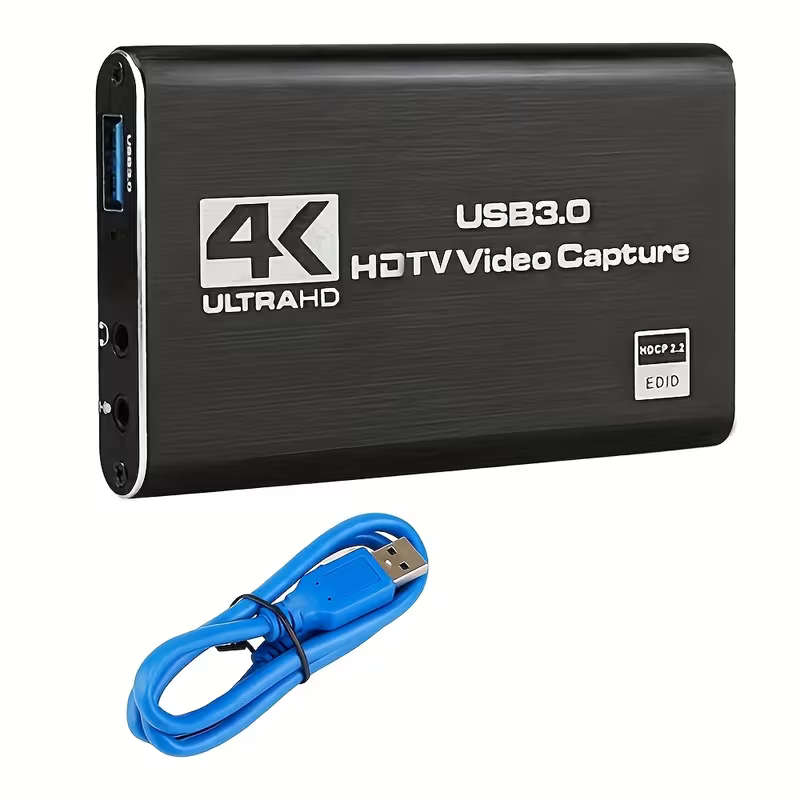 4K USB 3.0 HDMI Video Capture Card | 1080P 60FPS | OBS Streaming & Game Recording