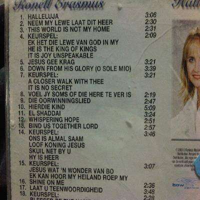 Ronell Erasmus : Halleluja : CD